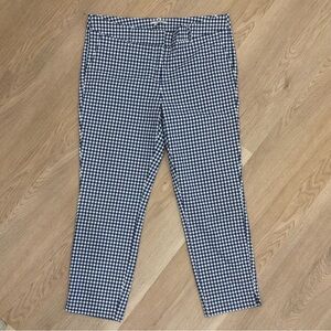 Halogen Navy & White Checkered Pant
